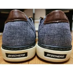 Skechers Shoes Skechers 64925 Relaxed Fit Denim Casual Shoes Sneakers Gray Memory Foam Men 1 Poshmark